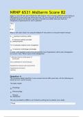 NRNP 6531 Midterm Exam Score 82&percnt; Questions and Answers &lpar;2024&sol;2025&rpar; &lpar;Verified Answers&rpar;