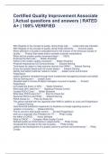 Certified Quality Improvement Associate &vert; Actual questions and answers &vert; RATED A&plus; &vert; 100&percnt; VERIFIED