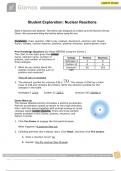 Gizmos Student Exploration Nuclear Reactions Answer Key Complete Latest Update