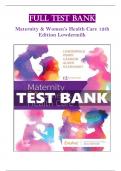 Test bank maternity and womens health care 12th edition lowdermilk