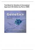 Test Bank for Genetics A Conceptual  Approach 5th Edition by Pierce ISBN