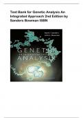 Test Bank for Genetic Analysis An  Integrated Approach 2nd Edition by  Sanders Bowman ISB