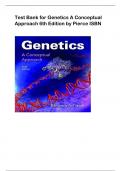 Test Bank for Genetics A Conceptual  Approach 6th Edition by Pierce ISBN
