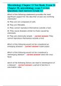 Microbiology Chapter 13 Test Bank&comma; Exam &num;4 Chapter 20&comma; microbiology exam 3 review Questions And Answers Grade A&plus;