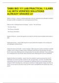 TAMU BIO 111 LAB PRACTICAL 1 &lpar;LABS 1-6&rpar; WITH VERIFIED SOLUTIONS ALREADY GRADED A&plus;
