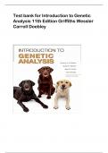 Test bank for Introduction to Genetic  Analysis 11th Edition Griffiths Wessler  Carroll Doebley