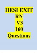 2023 HESI RN EXIT EXAM V3 FULL 160 QUESTIONS AND ANSWERS UPDATED.