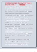 PROPHECY CORE MANDATORY PART 2  2023 GRADED A&plus; VERIFIED