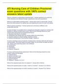 Pediatrics ATI Proctored Exam Bundle &lpar; Graded A&plus;&rpar; &lpar; Guaranteed Pass 100&percnt;&rpar;