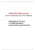 NRNP 6552 MIDTERM EXAM LATEST (Version 2), NRNP 6552N FINAL EXAM, ADVANCED NURSE PRACTICE IN REPRODUCTIVE HEALTH CARE , QUESTIONS AND CORRECT ANSWERS