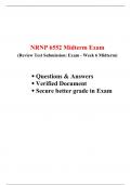 NRNP 6552 MIDTERM EXAM LATEST (Version 1), NRNP 6552N FINAL EXAM, ADVANCED NURSE PRACTICE IN REPRODUCTIVE HEALTH CARE , QUESTIONS AND CORRECT ANSWERS