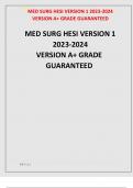 MED SURG HESI VERSION 1 2023-2024