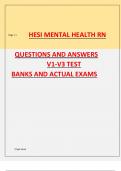 HESI RN MENTAL HEALTH 2023 QUESTIONS AND ANSWERS V1&lowbar;V2&lowbar;V3&period;