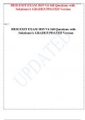 HESI EXIT EXAM 2019 V4 160 Questions with Solutions A GRADE UPDATED Version