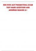 NSG 6005 Adv Pharm FINAL EXAM  TEST BANK QUESTIONS AND  ANSWERS GRADED A&plus; 