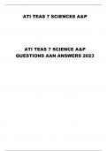 ATI TEAS 7 SCIENCE A&P QUESTIONS AAN ANSWERS 2023&period;