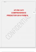 ATI RN VATI COMPREHENSIVE PREDICTOR 2019 FORM A &lpar;APPROVED&rpar;