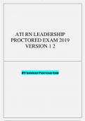 ATI RN LEADERSHIP PROCTORED EXAM 2019 VERSION 1  and 2 &period;