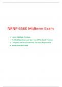 NRNP 6560 Midterm Exam (2 Versions, Latest, 200 Q & A) / NRNP 6560N Midterm Exam / NRNP6560 Midterm Exam / NRNP-6560N Midterm Exam: Walden University