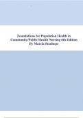 Foundations for Population Health in Community/Public Health Nursing 6th Edition By Marcia Stanhope