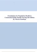 Foundations for Population Health in Community&sol;Public Health Nursing 6th Edition By Marcia Stanhope