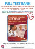 Test Bank for Advanced Practice Nursing in the Care of Older Adults 2nd Edition By Laurie Kennedy-Malone; Lori Martin-Plank; Evelyn G. Duffy Chapter 1-19 | Complete Guide A+