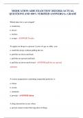 MEDICATION AIDE EXAM TEST 2023&sol;2024 &sol;ACTUAL QUESTIONS AND 100&percnt; VERIFIED ANSWERS&sol;A&plus; GRADE 