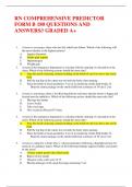 RN COMPREHENSIVE PREDICTOR FORM B 180 QUESTIONS AND ANSWERS// GRADED A+  