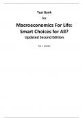 Macroeconomics for Life Smart Choices for All, 2nd Canadian Edition, 2e Avi J. Cohen (Test Bank All Chapters, 100% original verified, A+ Grade)