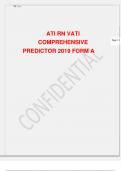 ATI RN VATI Comprehensive Predictor 2019 Form A B AND C .ATI RN VATI Comprehensive Predictor