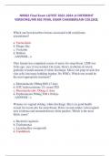 NR602 Final Exam LATEST 2022-2024 (4 DIFFERENT  VERSIONS)/NR 602 FINAL EXAM CHAMBERLAIN COLLEGE