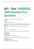 LATEST AFI Test VERIFIED 100% Solutions Test Questions