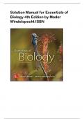 Solution Manual for Essentials of Biology 4th Edition by Mader Windelspecht ISBN