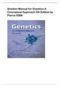 Solution Manual for Genetics A Conceptual Approach 5th Edition by Pierce ISBN