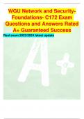 WGU Network and SecurityFoundations- C172 Exam Questions and Answers Rated A&plus; Guaranteed Success
