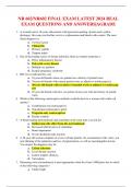 NR 602&sol;NR602 FINAL EXAM LATEST 2024 REAL  EXAM QUESTIONS AND ANSWERS&vert;AGRADE 