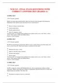 NUR 213 - FINAL EXAM QUESTIONS WITH CORRECT ANSWERS 2023 GRADED A&plus;