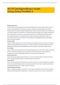 AZ PT jurisprudence exam 2023&sol;2024 Graded A 
