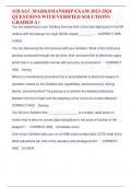 UPDATED 11B ALC MARKSMANSHIP EXAM   QUESTIONS WITH VERIFIED SOLUTIONS  GRADED A&plus;