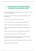 ICLA Standard IV Verified Study Questions and Answers 2024