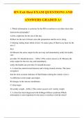 RN Exit Hesi EXAM QUESTIONS AND ANSWERS GRADED A&plus;
