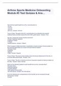 Arthrex Sports Medicine Onboarding Module #3 Test Quizzes & Ans…