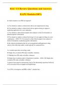 RAC US Review Questions and Answers RAPS Modules100%