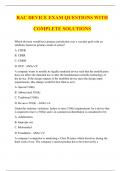 RAC DEVICE EXAM QUESTIONS WITH COMPLETE SOLUTIONS