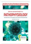 Test bank for Davis Advantage for Pathophysiology Introductory Concepts and Clinical Perspectives 2nd Edition by Theresa M Capriotti | 2020/2021 | 9780803694118 | Chapter 1-46