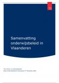 Samenvatting Onderwijsbeleid in Vlaanderen (School- en onderwijsbeleid)