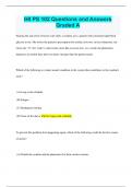 IHI PS 102 Questions and Answers  Graded A