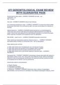 ATI GERONTOLOGICAL EXAM REVIEW  WITH GUARANTEE PASS
