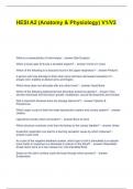 HESI A2 &lpar;Anatomy & Physiology&rpar; V1 V2&period;