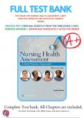 Test Bank For Nursing Health Assessment A Best Practice Approach 3rd Edition Jensen &vert; 9781496349170 &vert; All Chapters with Answers and Rationals